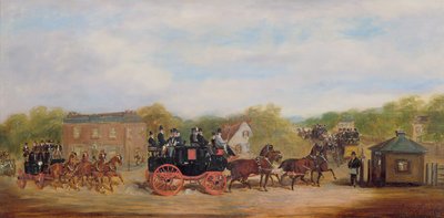 A Four-in-Hand Race at the Five Bells Tavern, New Cross by Herbert Jones